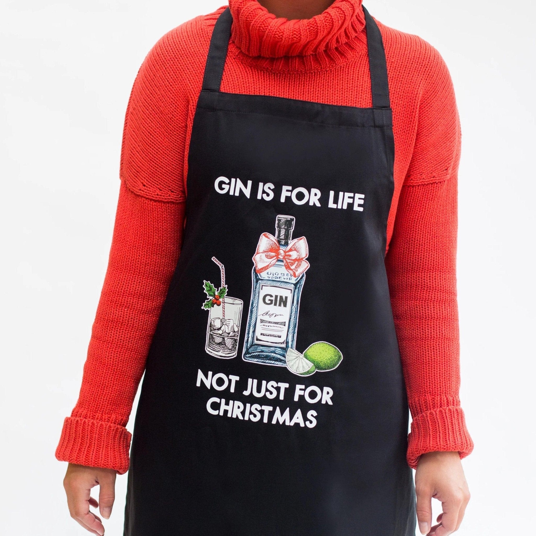 'Gin Is For Life' Christmas Apron
