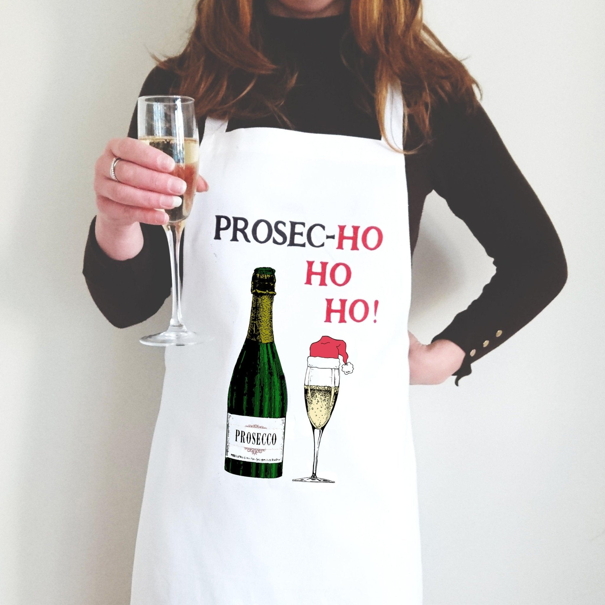 Prosecco Christmas Apron