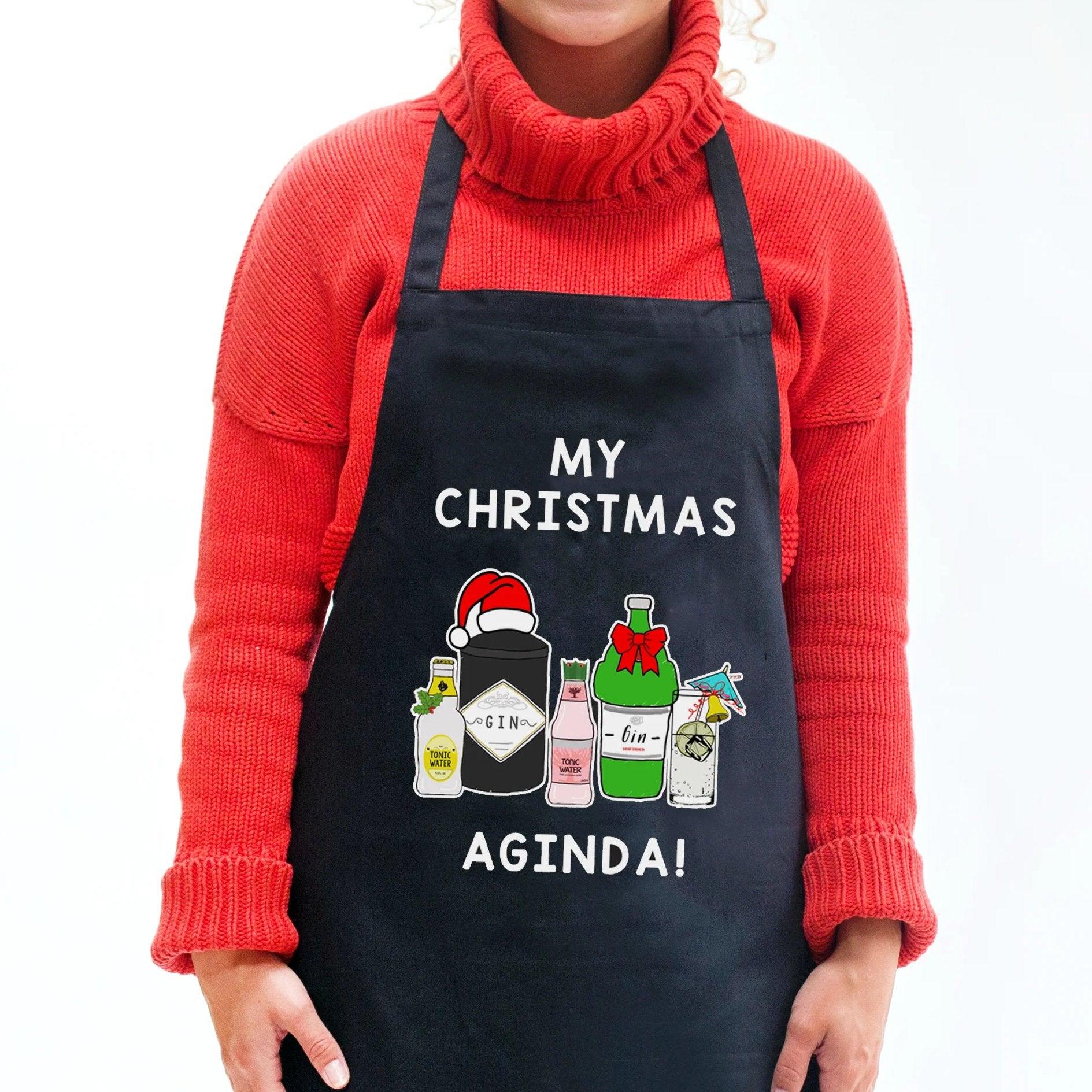 Funny Gin Christmas Apron