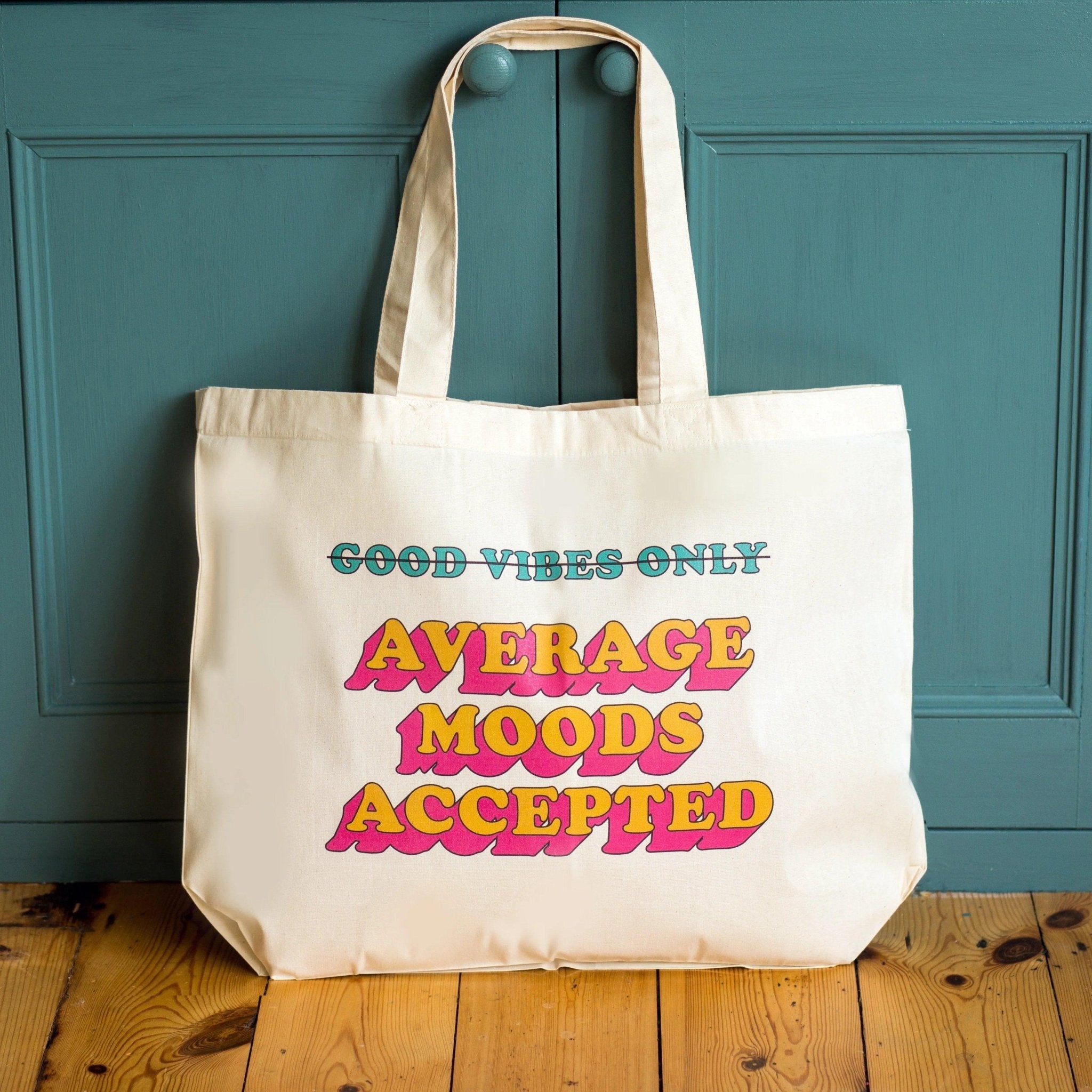 'Average Moods Accepted' Funny Tote Bag