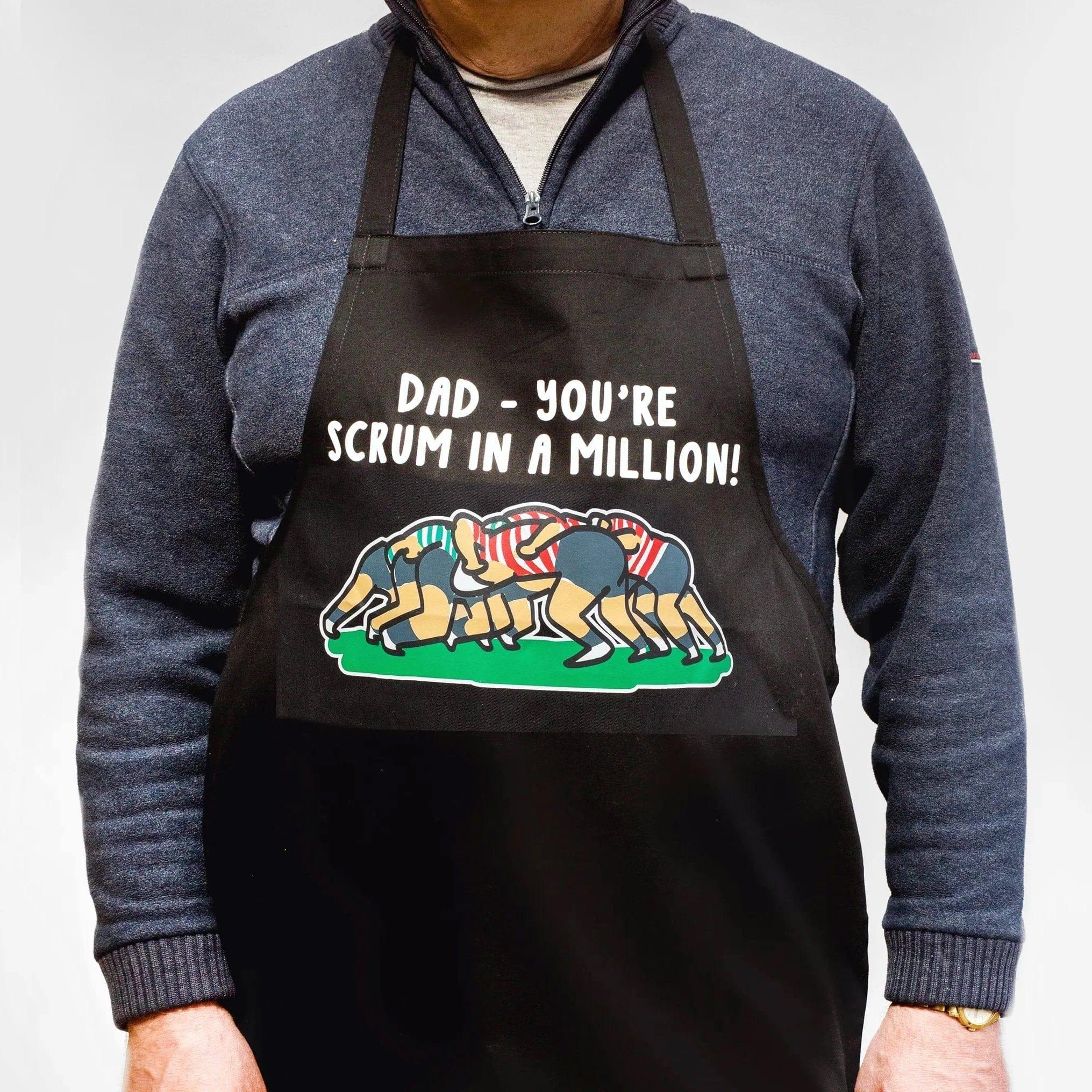 'Scrum In A Million' Rugby Apron for Dad