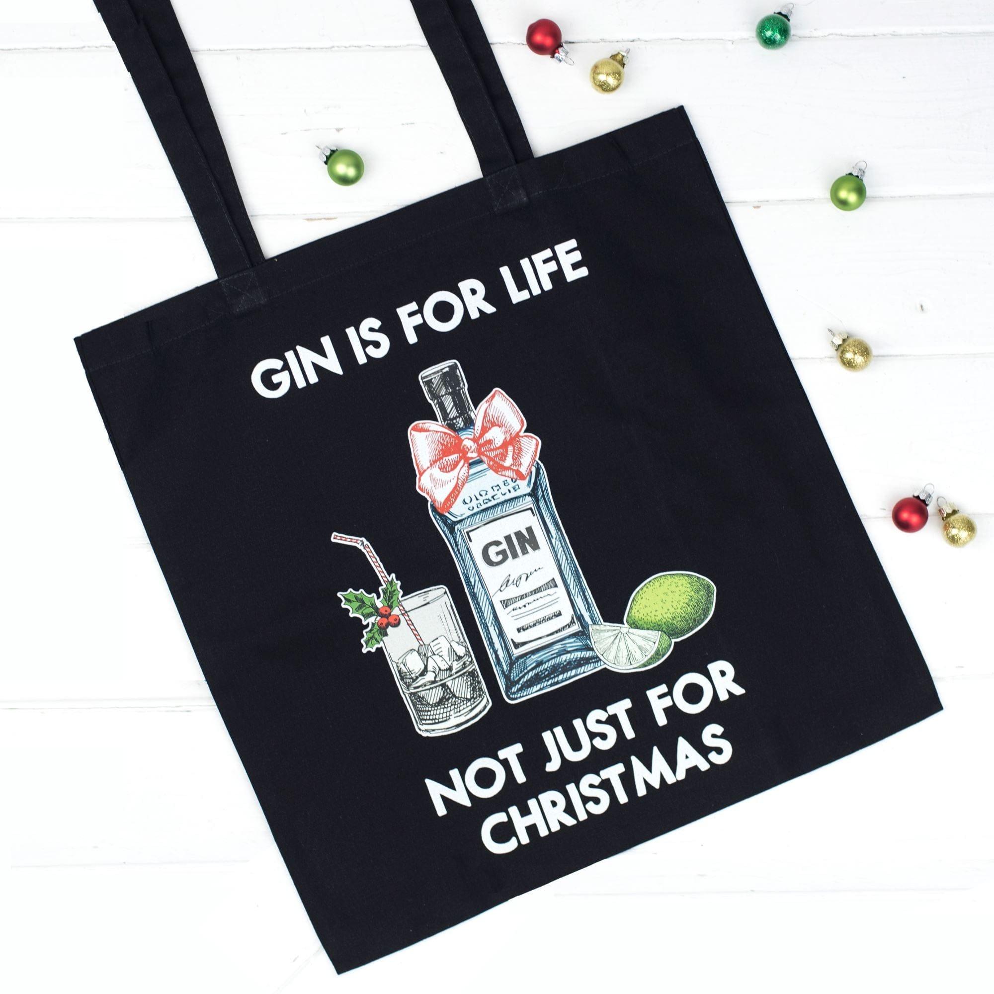 'Gin is for Life' Christmas Tote Bag